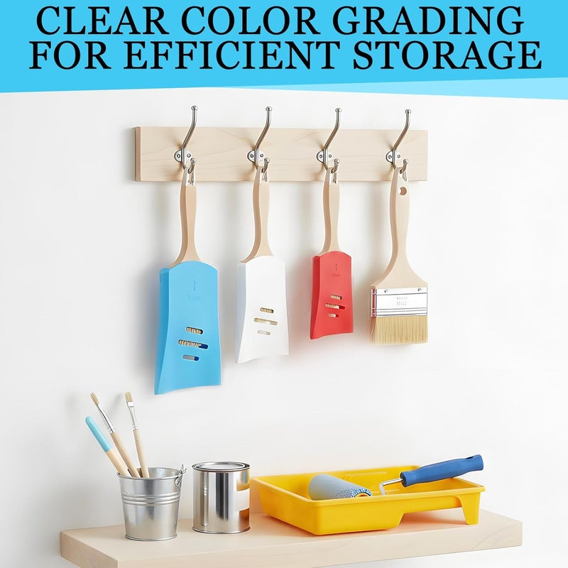 Joyfolk 6 Pcs Paint Brush Cover Silicone Multiple Sizes Paint Brush Case Sleeves Protects Bristles Keeps Shape for 2inch 2.5inch and 3inch for Storage and Organizer Blue White Red - Image 5